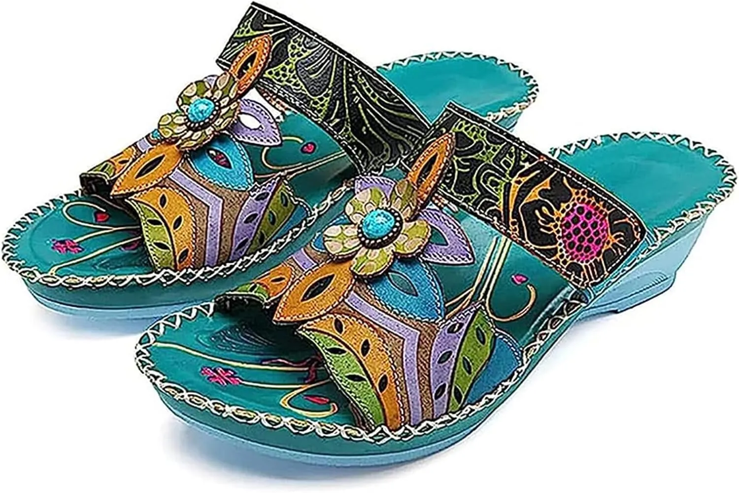 Ladmiple Orthopedic Slippers For Women Flat Feet Walking Dressy Summer Slip On Orthotic Sandals Flip Flops with Arch Support