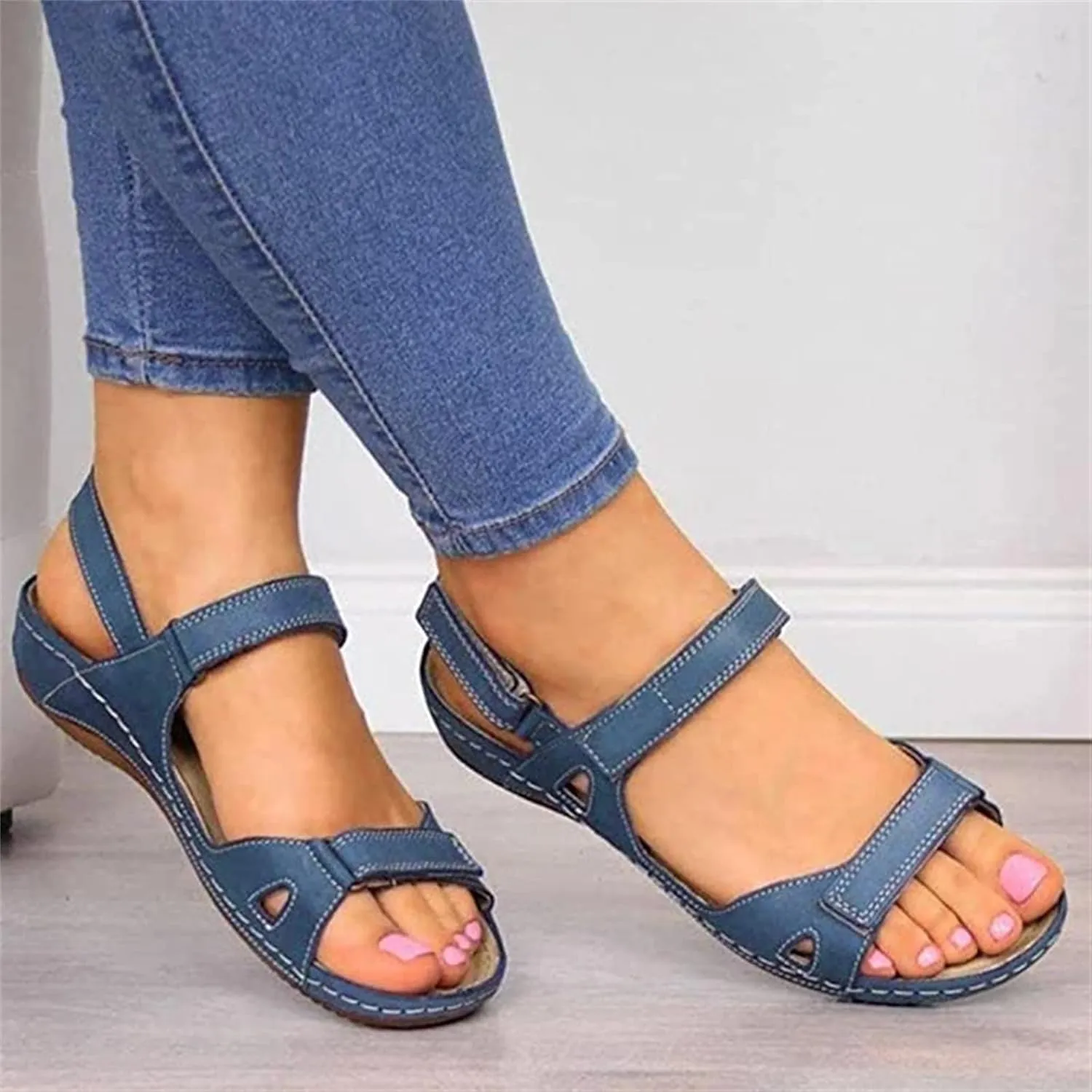 Ladmiple Orthotic Sandals For Women Plantar Fasciitis Comfort Walking Arch Support Slides Dressy Summer Orthopedic Flip Flops