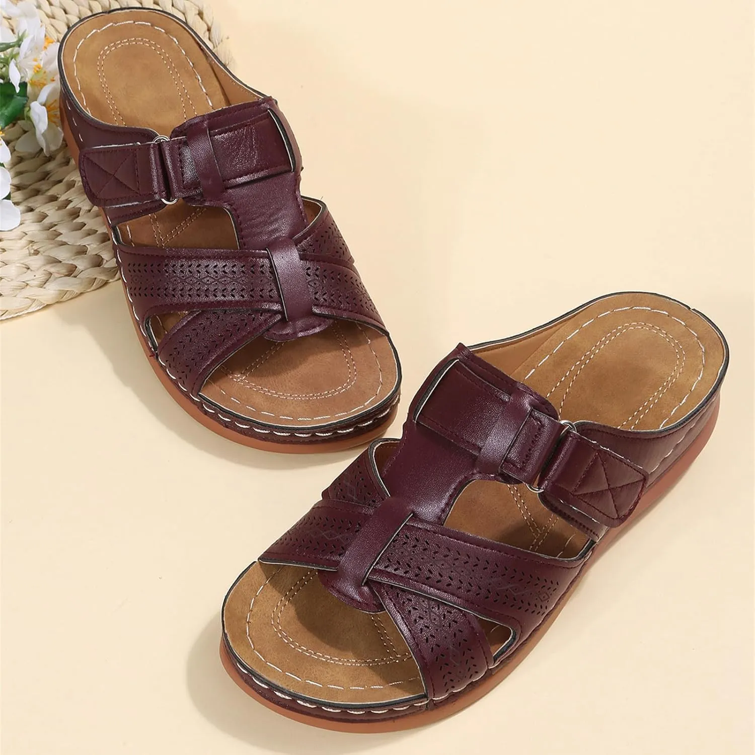 Ladmiple Orthotic Sandals For Women Plantar Fasciitis Comfortable Arch Support Dressy Summer Orthopedic Flip Flops Slides