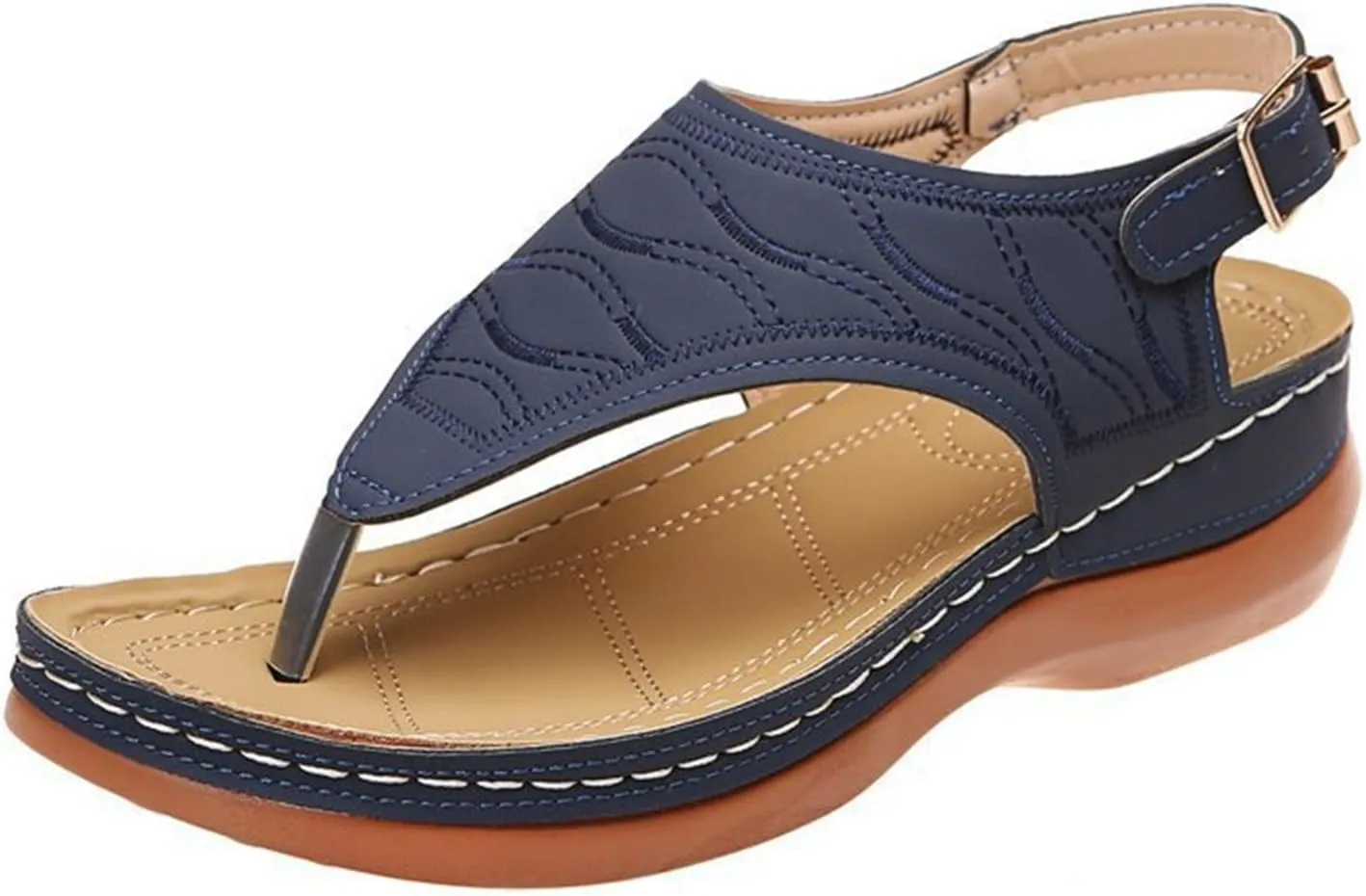 Ladmiple Orthotic Sandals For Women Wide Width Comfortable Arch Support Orthopedic Flip Flops Dressy Summer Walking Slides