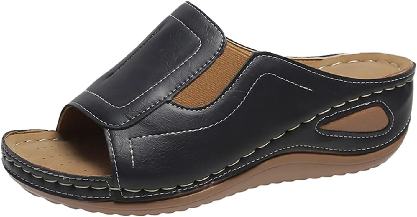 Ladmiple Orthotic Sandals Women Plantar Fasciitis Arch Support Flips Flops Flat feet Comfortable Walking Orthopedic Slides