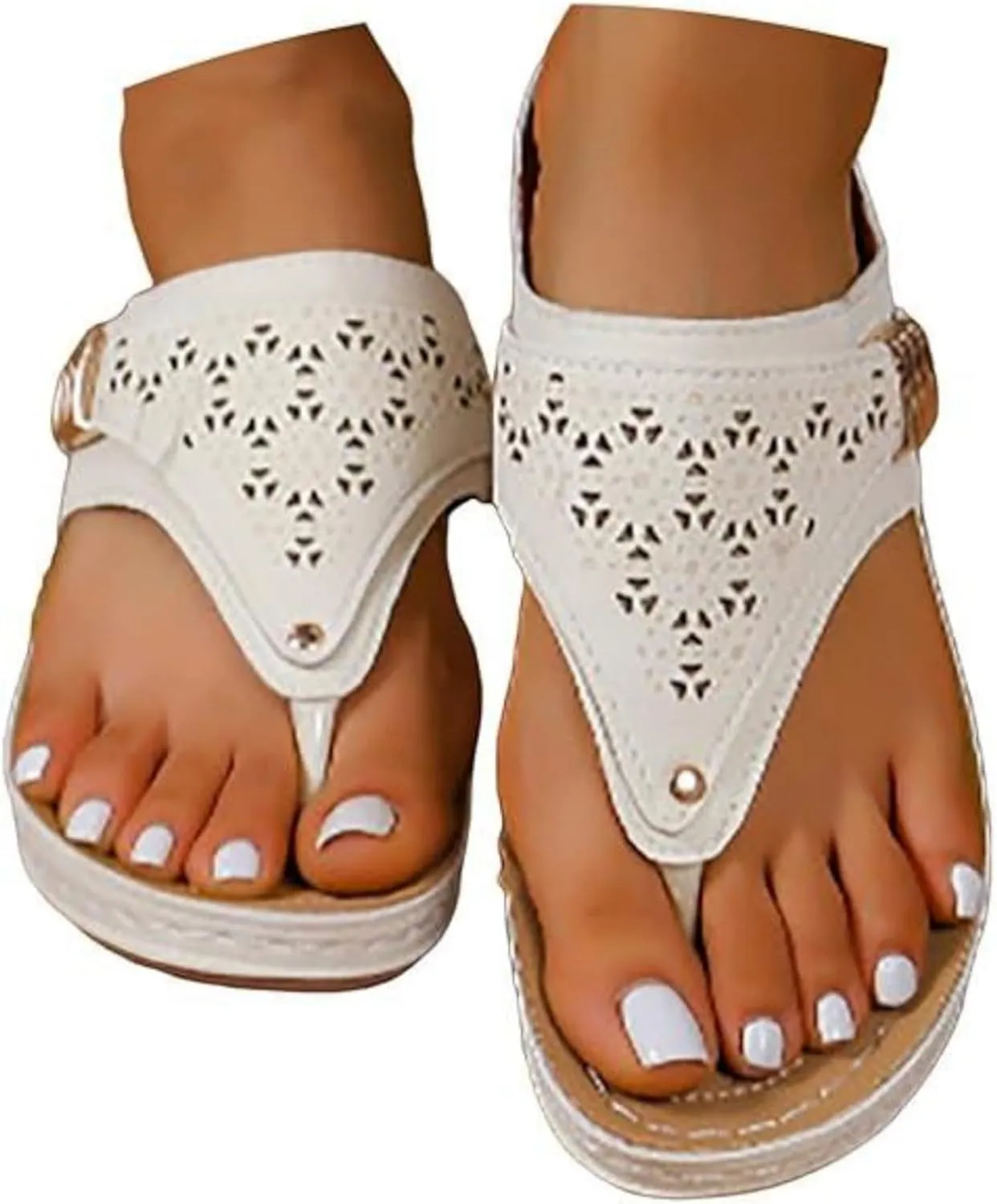 Ladmiple Sandals for Women Dressy,Womens Summer 2023 Flip Flops Gladiator Strappy Sandal Casual Roman Beach Flat Shoes