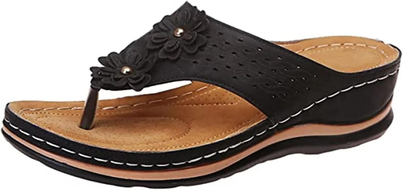 Ladmiple Sandals Women Comfortable Walking Arch Support Orthopedic Flip Flops Soft Dressy Summer Orthotic Slides 2024