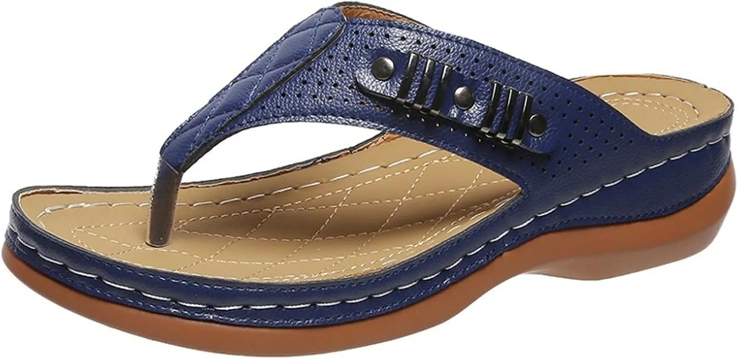 Ladmiple Sandals Women Comfortable Walking Fashion Orthotic Slides Slip On Orthopedic Flip Flops Slippers With Arch Support