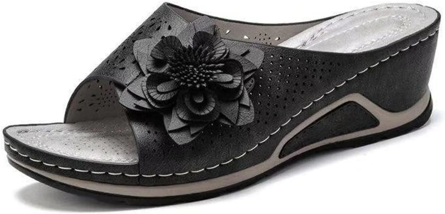 Ladmiple Sandals Women Dressy Summer Flat Flip Flops Comfort Orthotic Walking Sandals Open Toe Arch Support Orthopedic Slides