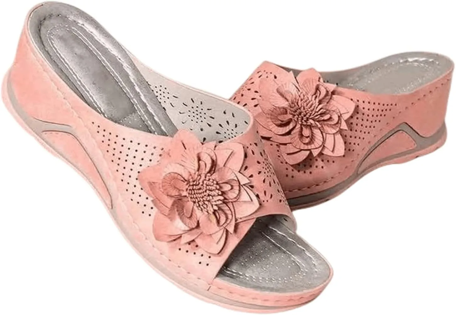 Ladmiple Sandals Women Dressy Summer Flat Flip Flops Comfort Orthotic Walking Sandals Open Toe Arch Support Orthopedic Slides