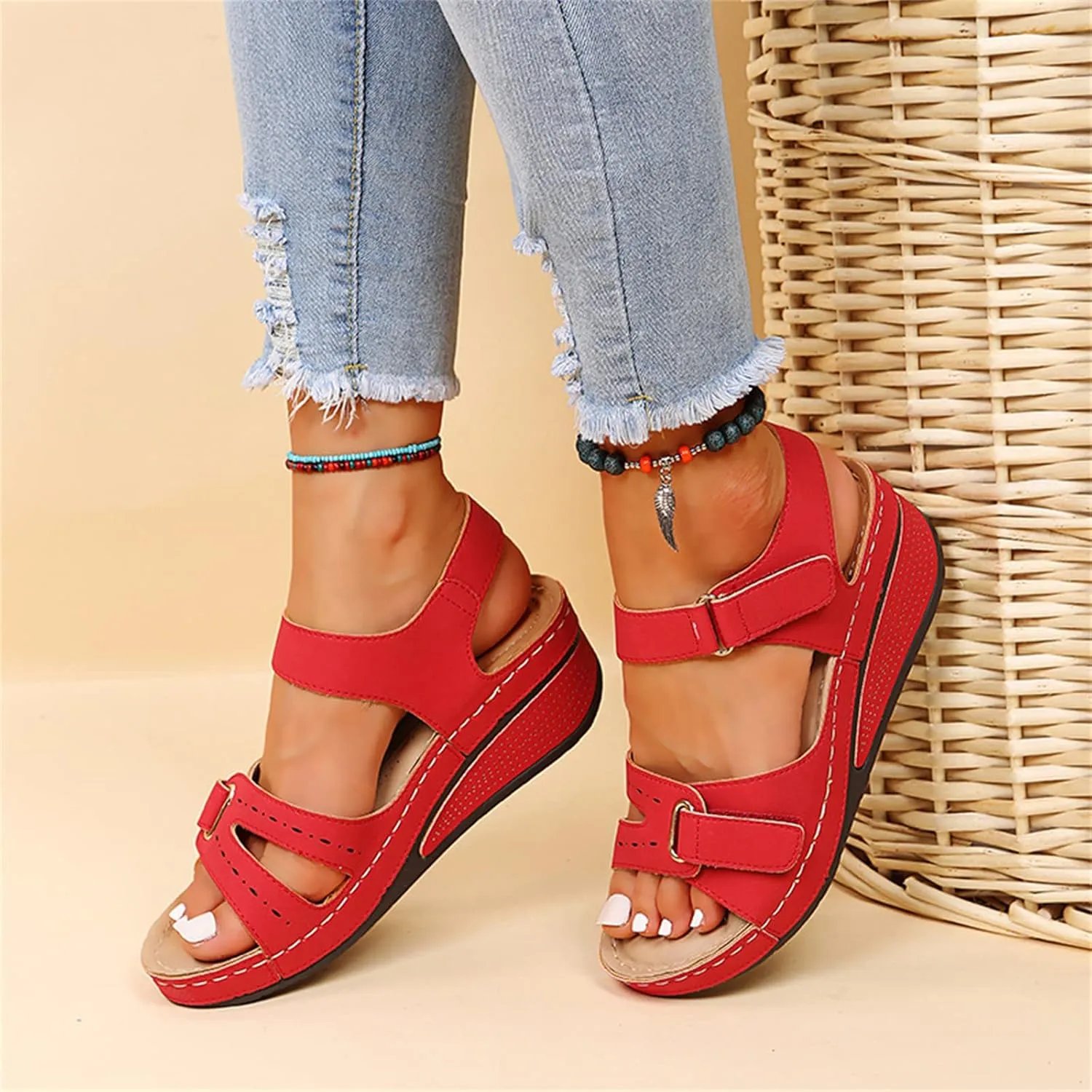 Ladmiple Women's Sandals Comfortable Dressy Orthotic Flips Flops Arch Support for Flat feet Orthopedic Slides Walking Shoes