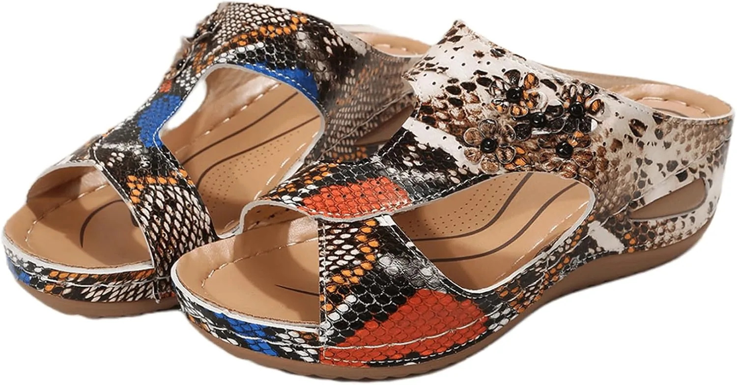 Ladmiple Womens Sandals Comfortable Walking Dressy Orthotic Flips Flops Plantar Fasciitis Arch Support Orthopedic Slippers