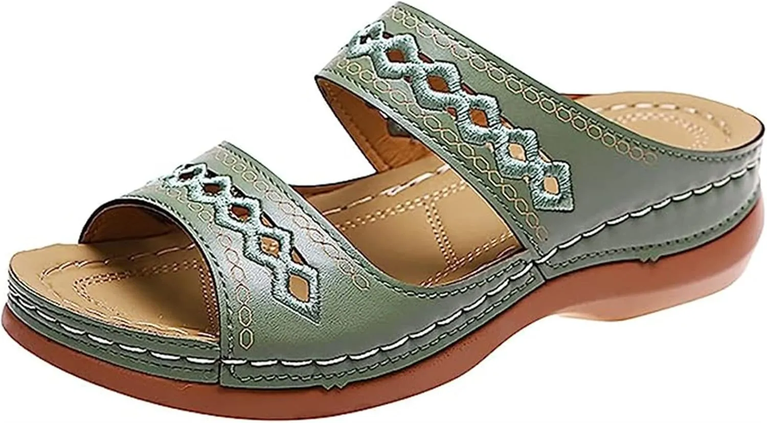 Ladmiple Womens Sandals Dressy Casual Comfortable Orthotic Slides Orthopedic Summer Walking Flip Flops with Arch Support