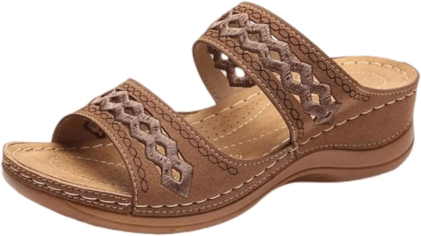 Ladmiple Womens Sandals Dressy Comfortable Arch Support Orthopedic Flip Flops Summer Casual Walking Orthotic Slides 2024