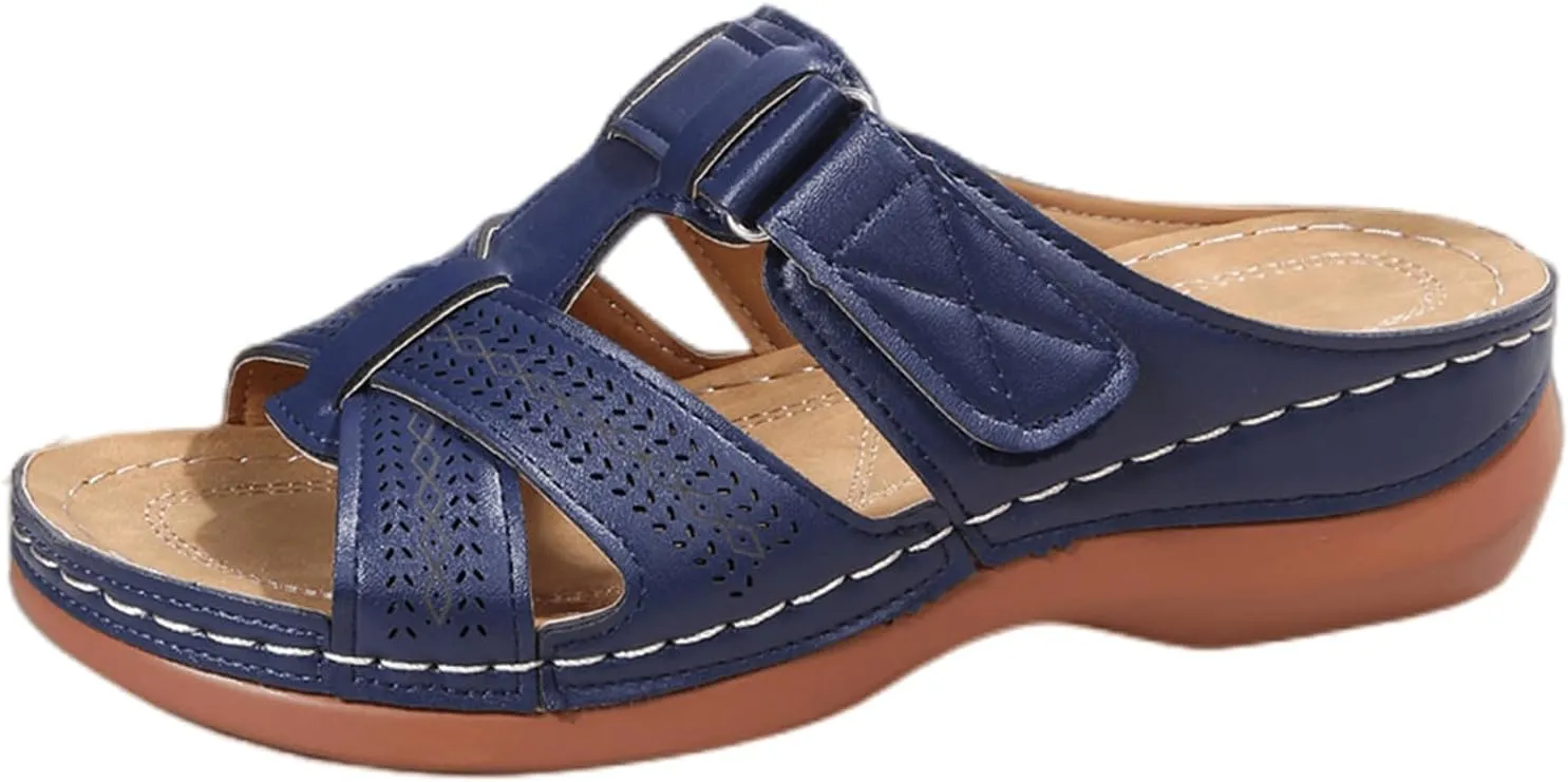 Ladmiple Womens Sandals With Arch Support Plantar Fasciitis Comfortable Orthotic Flip Flops Dressy Summer Orthopedic Slides