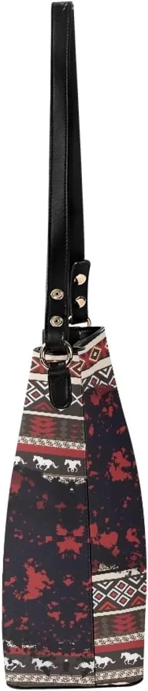 Leather Bucket Crossbody Bags for Women Boho Tote Handbags with Adjustable Strap and Compartment for Work Travel