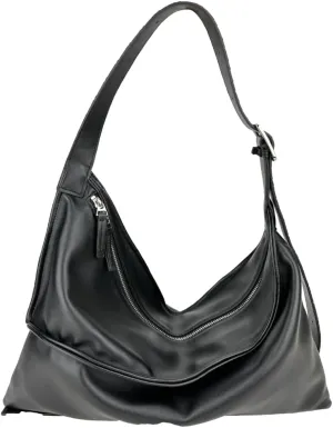 Leather Messenger Bag Large Shoulder Handbags for Men Women Vegan Leather Tote Purse Crossbody Hobo Bag Chic Satchels Purses