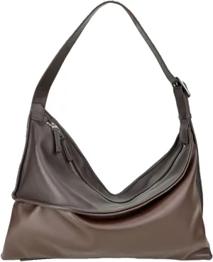 Leather Messenger Bag Large Shoulder Handbags for Men Women Vegan Leather Tote Purse Crossbody Hobo Bag Chic Satchels Purses