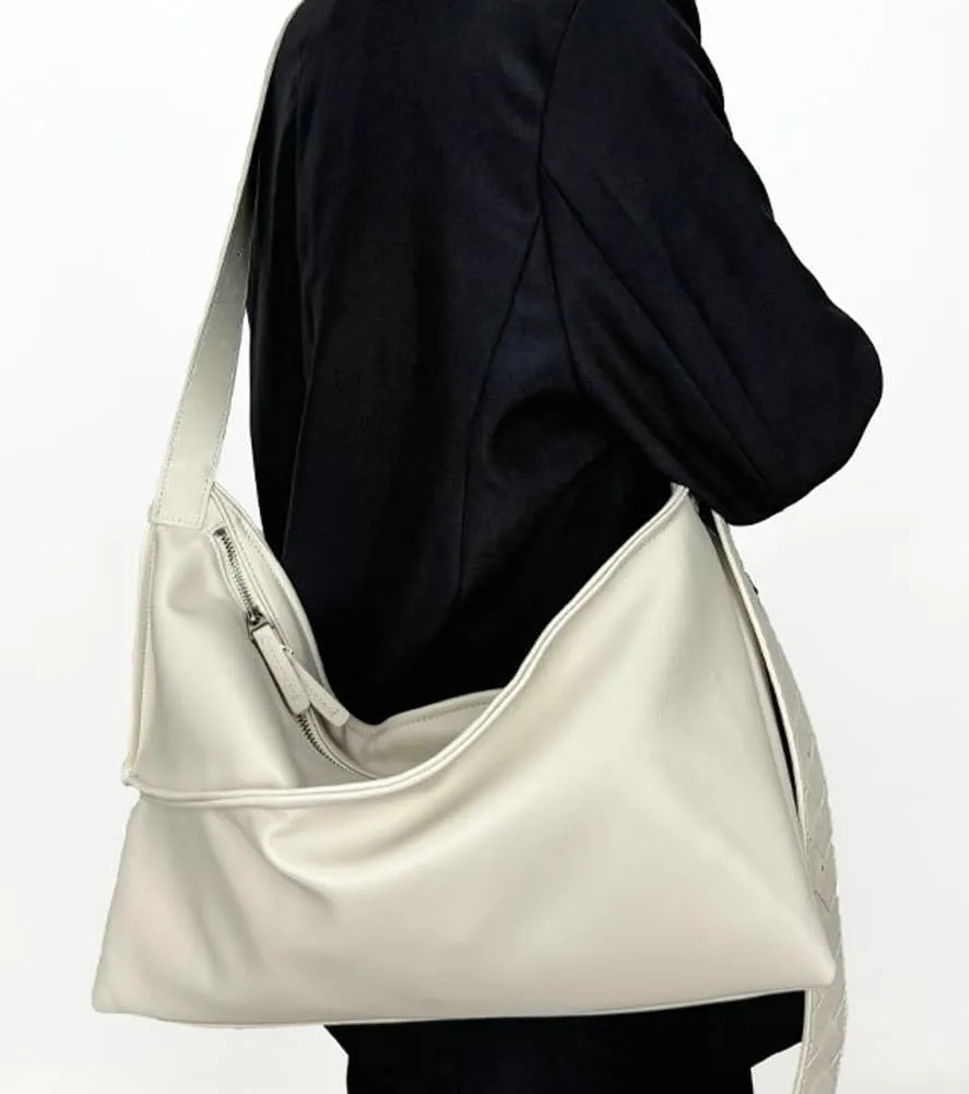 Leather Messenger Bag Large Shoulder Handbags for Men Women Vegan Leather Tote Purse Crossbody Hobo Bag Chic Satchels Purses