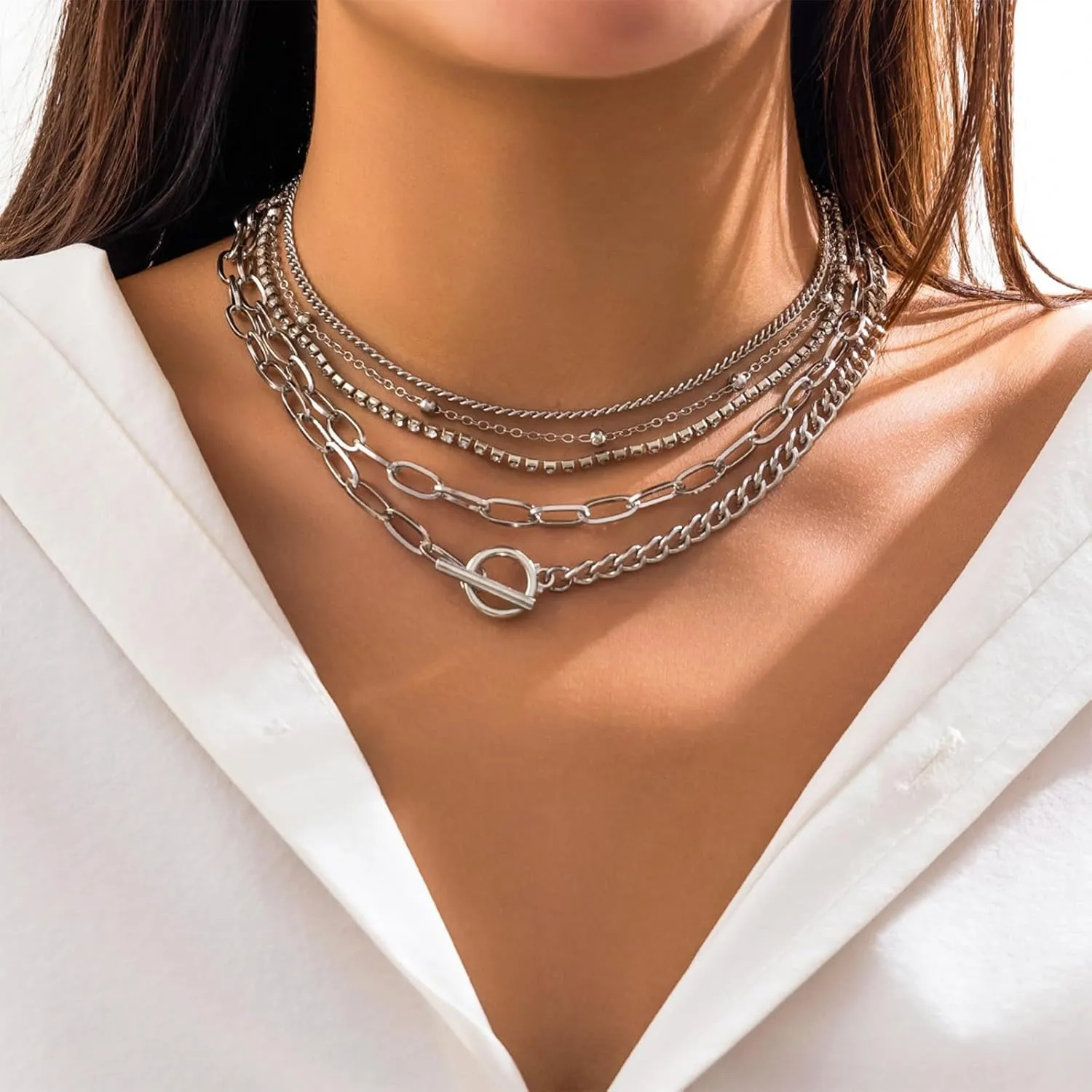 Long tiantian Layered Necklaces for Women Western Jewelry for Women Stack Coin Necklace Country Necklace Trendy Boho Summer Beach Vacation Accessories