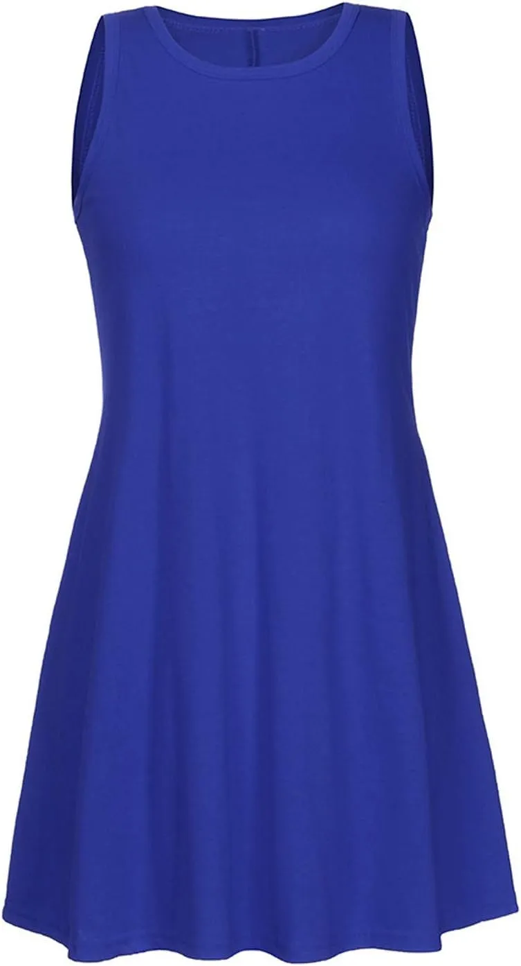Loose Fit Tank Dresses for Women Summer Sleeveless Beach Dress Cute Mini Sundress 2025 Casual Short Dresses