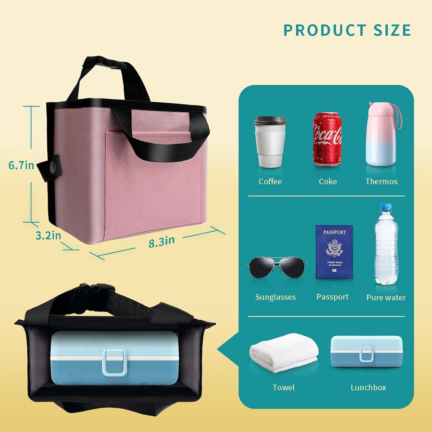 Luggage Cup Holder for Suitcases - Free Hand Drink Carrier, Multifunctional Travel Cup Holder Fits Suitcase Handles, Travel Accessories (Pink)
