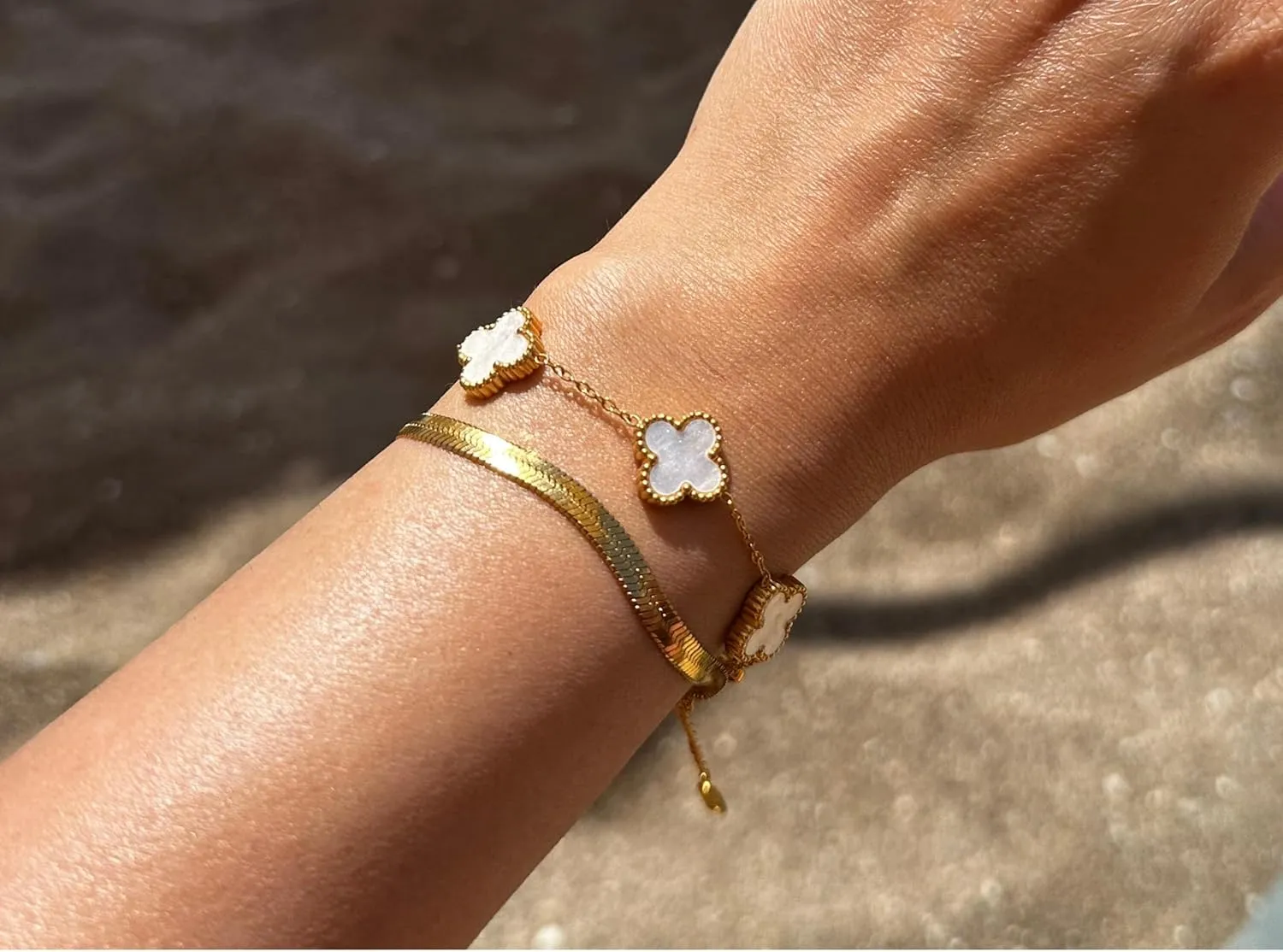Lunova Necklace and Bracelet Set for Women, Elegant Gold or Silver Jewelry, Non-Tarnish Trendy Fashion Accessories, Stylish Gold Chain & Bracelet, Gifts for Her, Girlfriend, Sister, Daughter