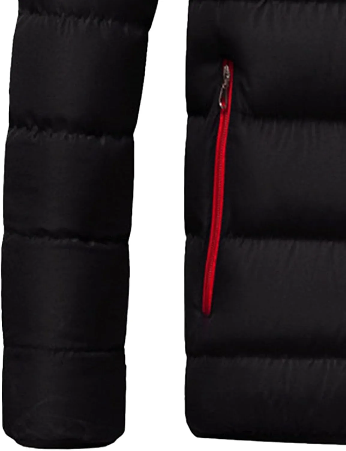 Maiyifu-GJ Men Winter Down Coat Jacket Lightweight Warm Thicken Padded Outerwear Stand Collar Ski Hiking Travel Warm Overcoat
