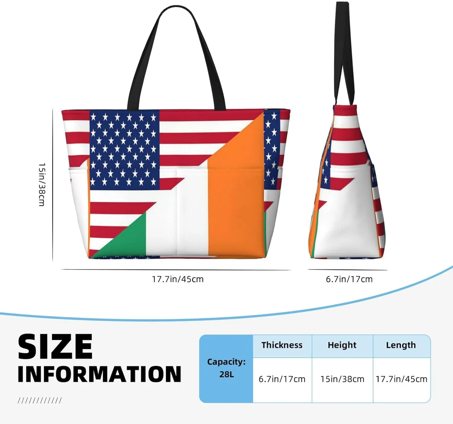 Maryland Flag Heart Women Large Beach Bag Travel Weekender Foldable Tote Bag for Pool Beach Vacation Gym