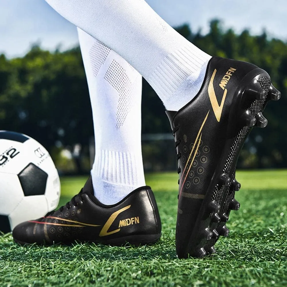 Maylrvjv Men's High-Top Soccer Shoes Big Kids Football Boots Breathable Lightweight Outdoor Indoor Professional Training Sneakers