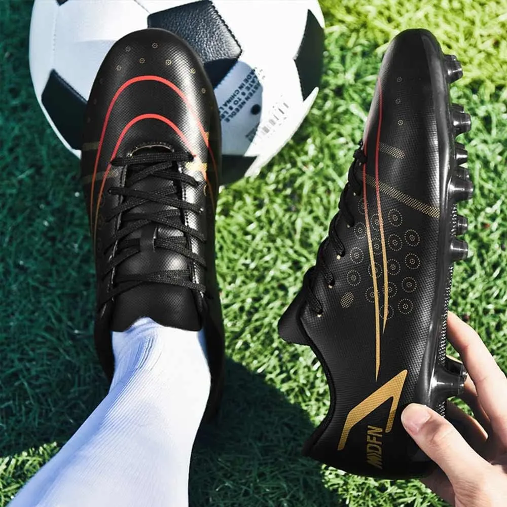 Maylrvjv Men's High-Top Soccer Shoes Big Kids Football Boots Breathable Lightweight Outdoor Indoor Professional Training Sneakers
