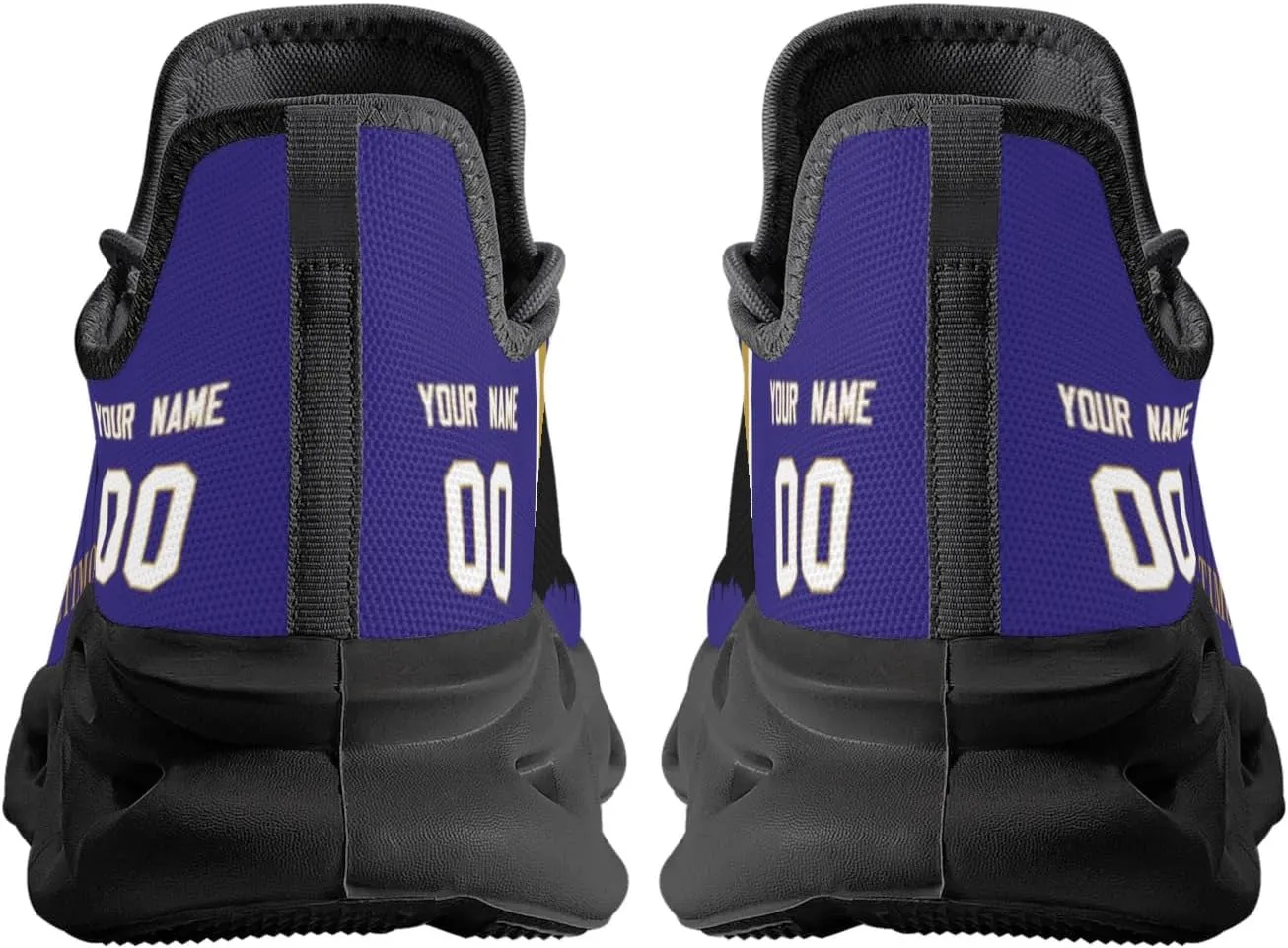 Men City Custom Football Flex Sneakers Personalized Name Number Athletic Gym Shoes for Youth Women Game Day Gift