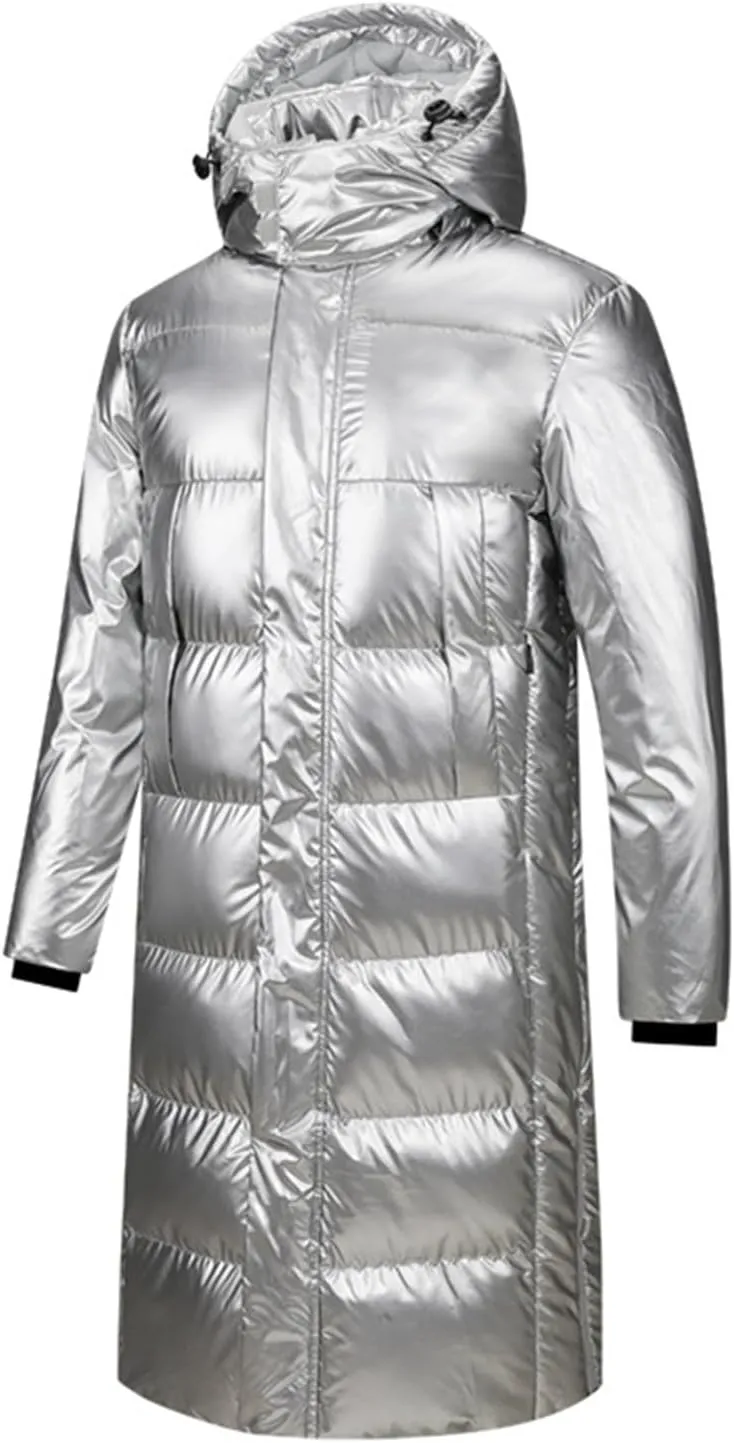 Men's Autumn And Winter Leisure Zip Pocket Hat Large Size Cotton Padded Jacket Coat Top Blouse Men's for Winter