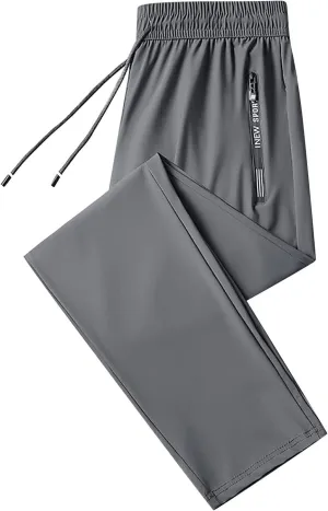 Men's Cargo Combat Work Pants Casual Linen Drawstring Waist Pant Beach Sweatpant Joggers Loose Gym Yoga