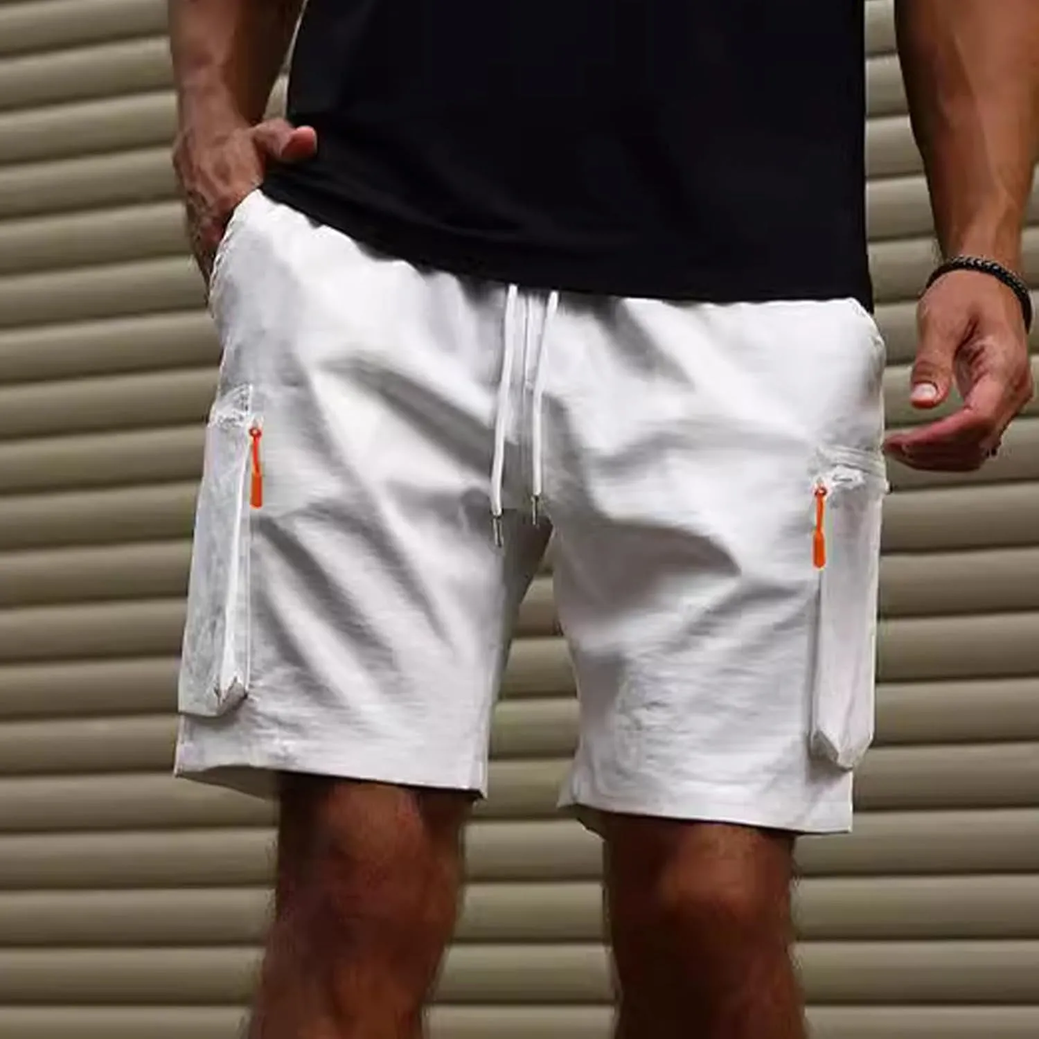 Men's Cargo Shorts Classic Athletic Cargo Work Pants, Summer Tactical Shorts Outdoor Hiking Shorts with Side Pockets