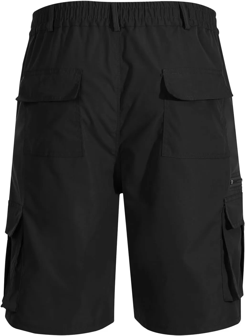 Men's Cargo Shorts with Pockets Summer Elastic Waist Outdoor Bermuda Shorts Lightweight Hiking Fitness Short Pants