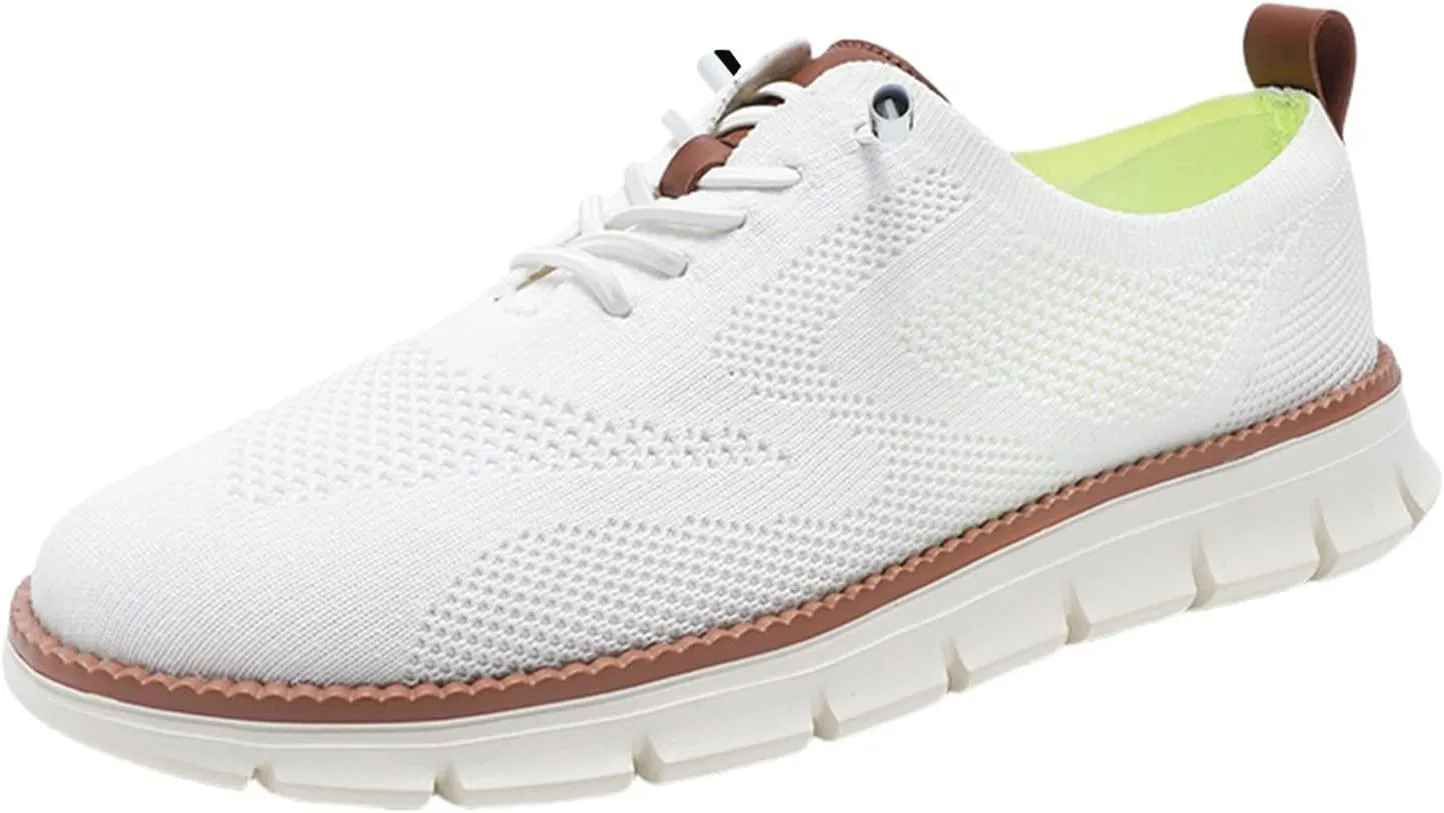 Men's Casual Sneakers Non-Slip Running Shoes Lightweight Lacer Business Mesh Breathable Walking Workout Shoes