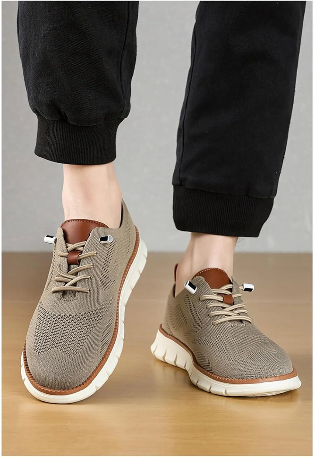 Men's Casual Sneakers Non-Slip Running Shoes Lightweight Lacer Business Mesh Breathable Walking Workout Shoes