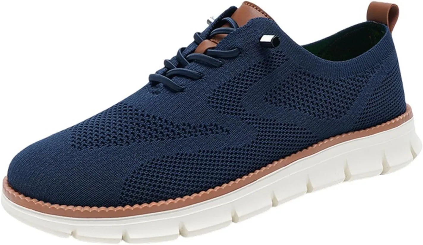 Men's Casual Sneakers Non-Slip Running Shoes Lightweight Lacer Business Mesh Breathable Walking Workout Shoes