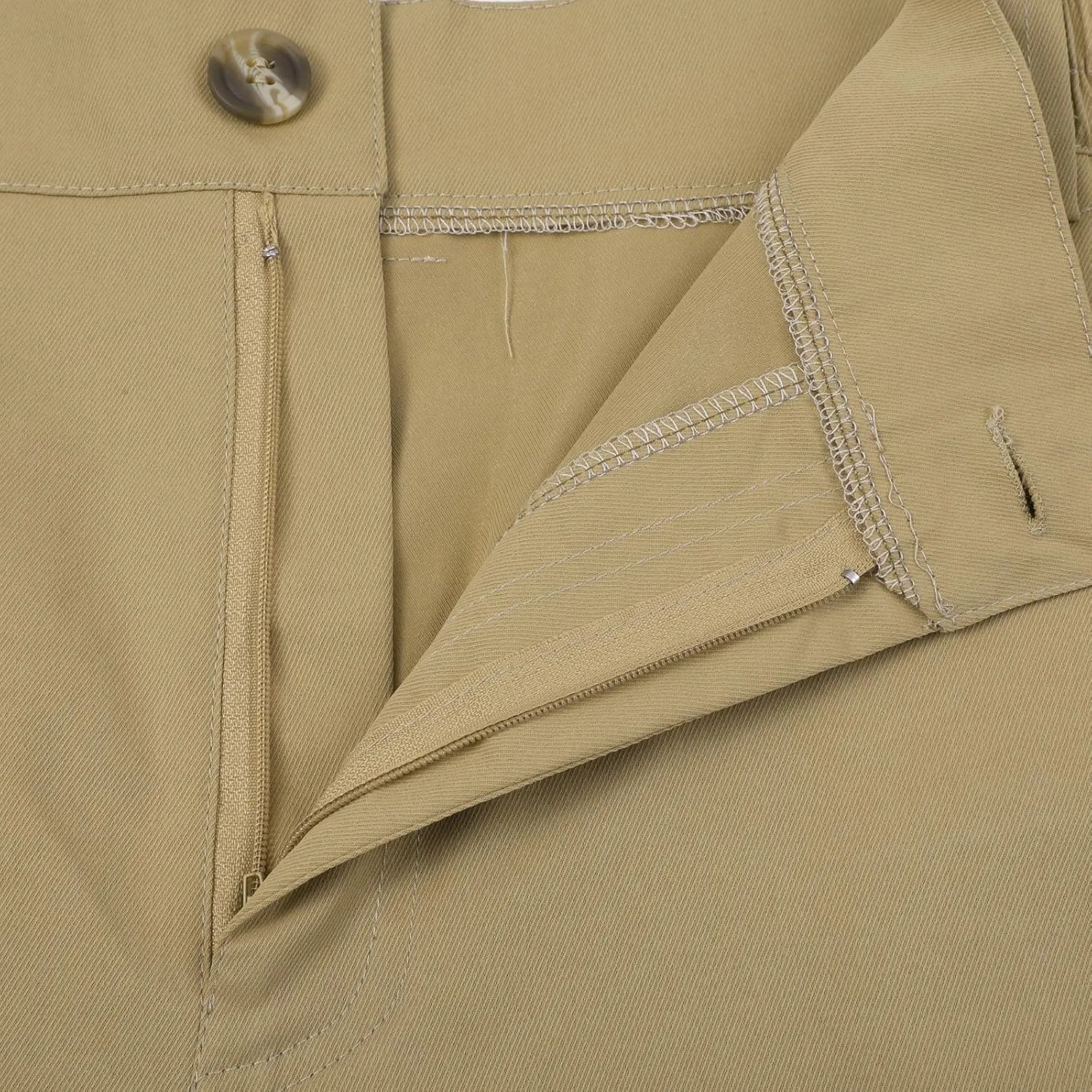Mens Chino Shorts Slim Fit Expandable Waist Cotton Golf Shorts Twill Lightweight Cargo Shorts with Multi Pockets
