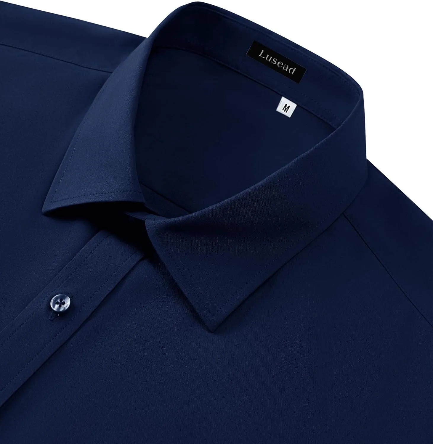 Men's Dress Shirts Long Sleeve Stretch Regular Fit Casual Formal Wedding Wrinkle Free Button Down Shirt with Pocket