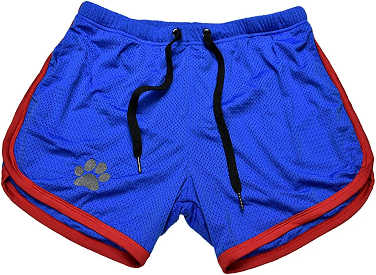 Men's Funny Dog Paw Print Gym Workout Shorts Sports Running Shorts Breathing Athletic Gym Mesh Shorts Jogging Short