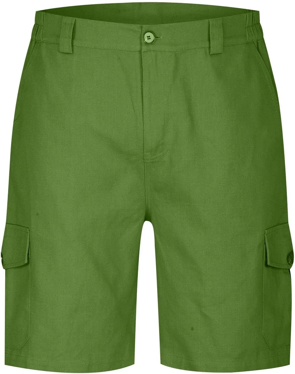 Men's Hiking Cargo Shorts Casual Lightweight Elastic Waist Bermuda Shorts Summer Outdoor Shorts with Multi Pockets