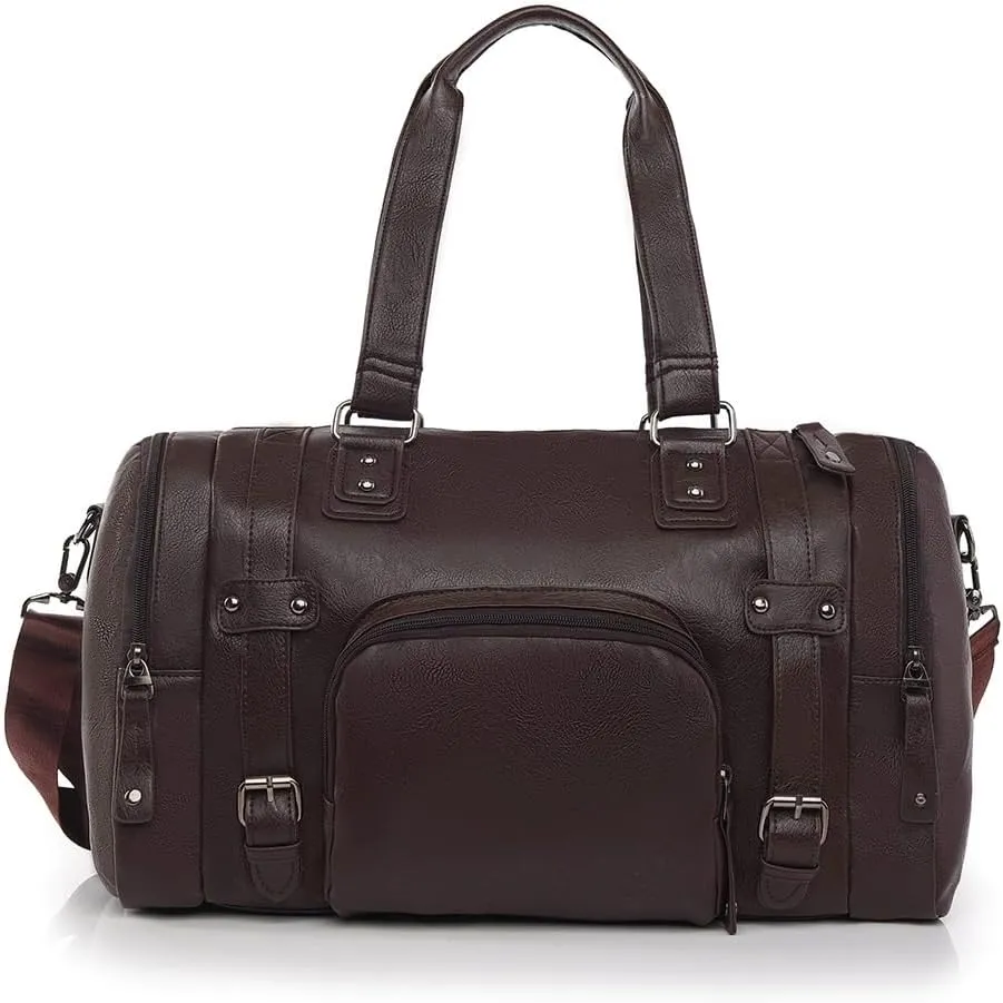 Men's Leather Messenger Bag Handmade Bags Waterproof Vintage Genuine Duffle for Travel