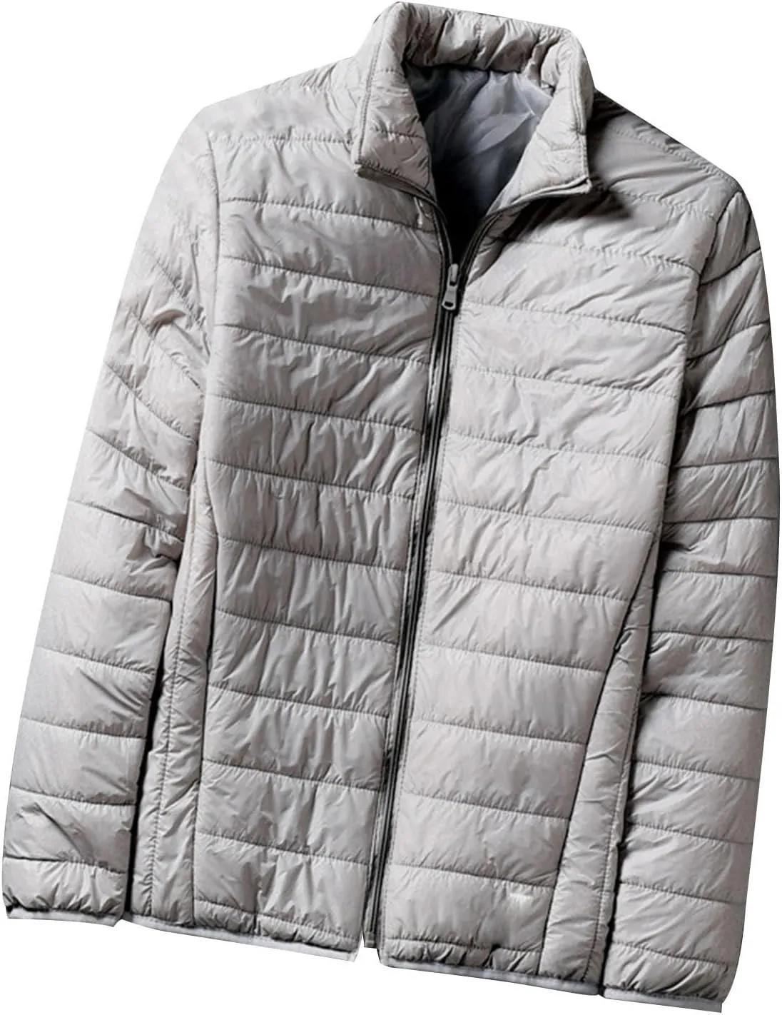 Mens Lightweight Down Jacket Packable Puffer Jacket Warm Insulated Padded Bubble Winter Coats Casual Puffy Outwear