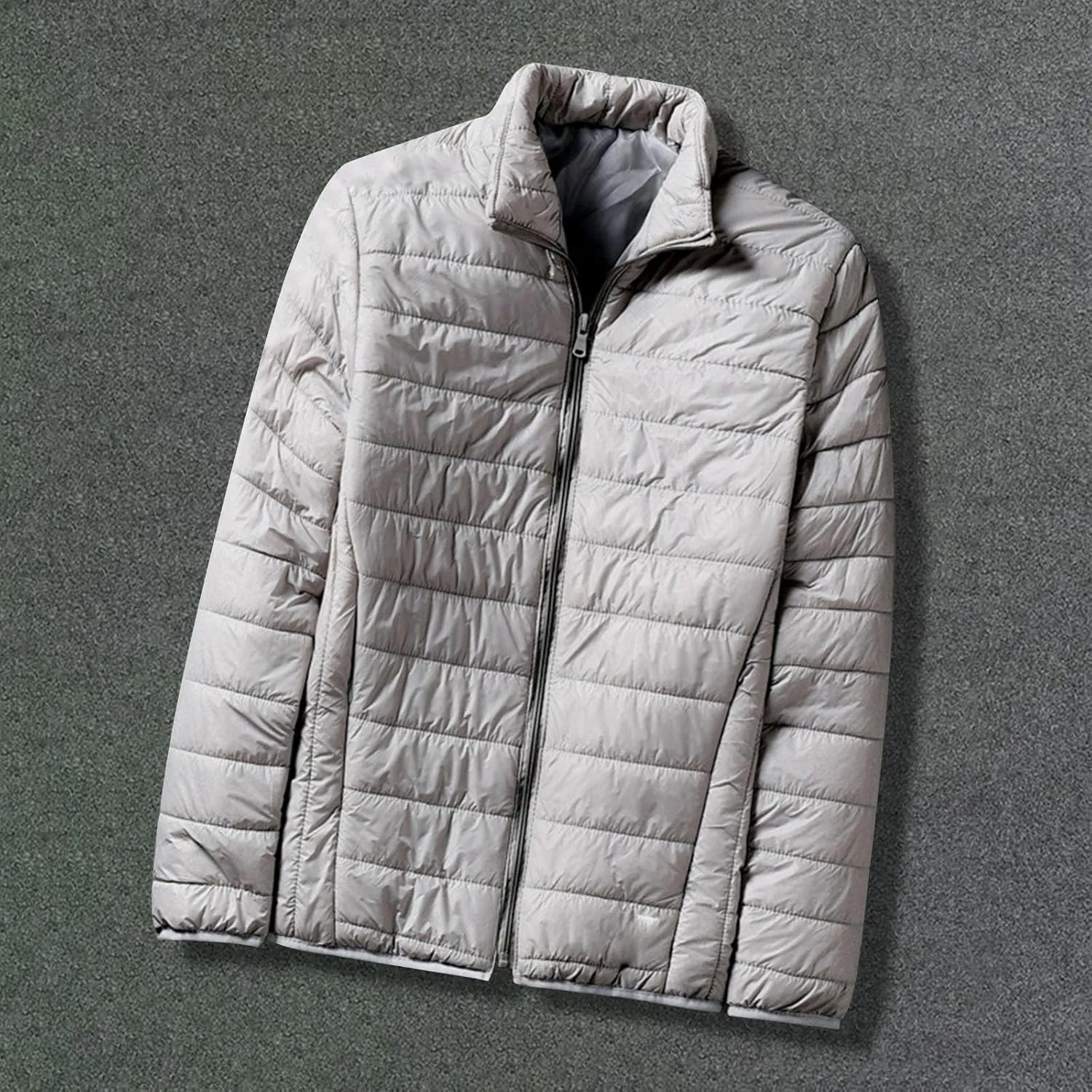 Mens Lightweight Down Jacket Packable Puffer Jacket Warm Insulated Padded Bubble Winter Coats Casual Puffy Outwear