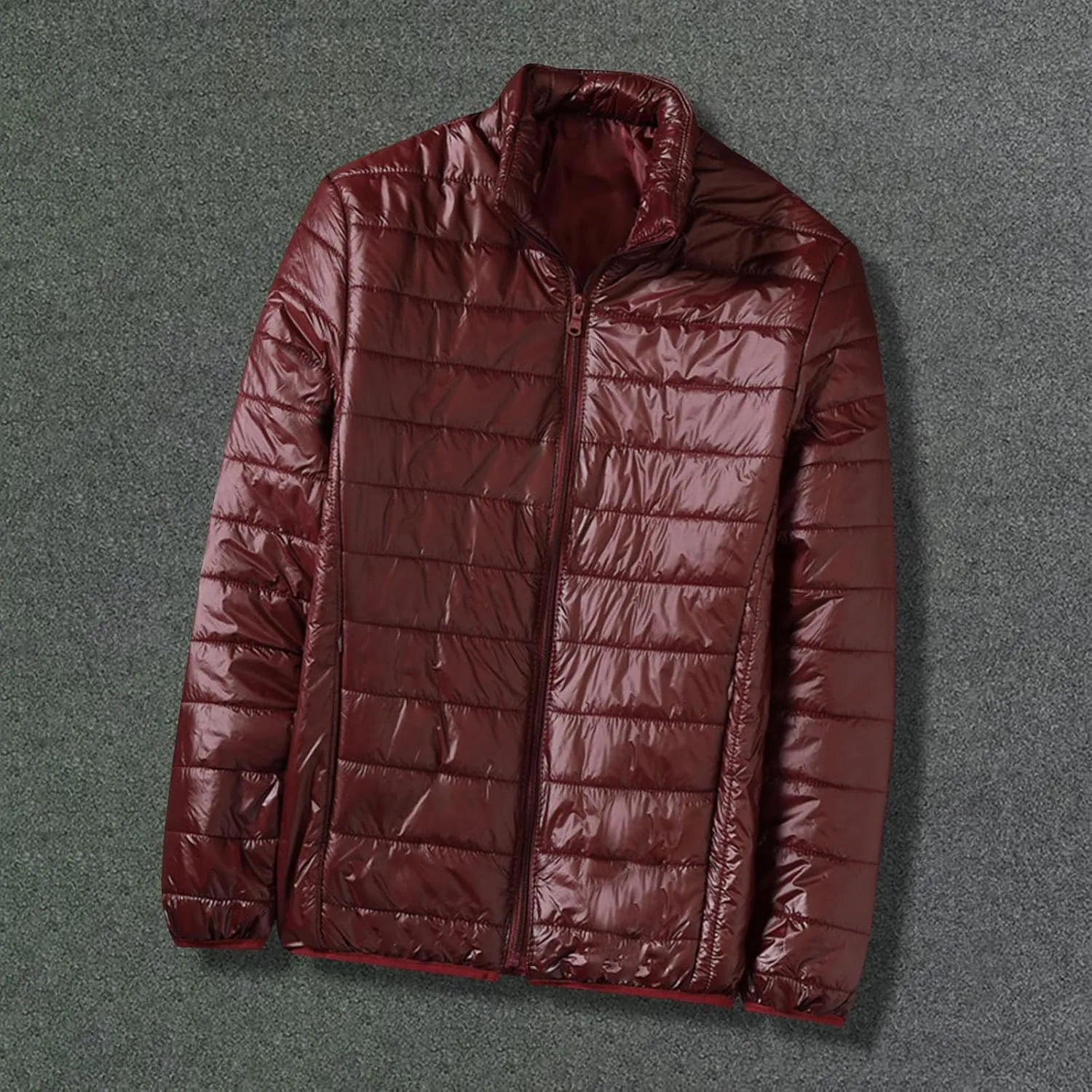 Mens Lightweight Down Jacket Packable Puffer Jacket Warm Insulated Padded Bubble Winter Coats Casual Puffy Outwear
