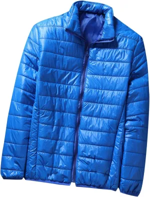 Mens Lightweight Down Jacket Packable Puffer Jacket Warm Insulated Padded Bubble Winter Coats Casual Puffy Outwear