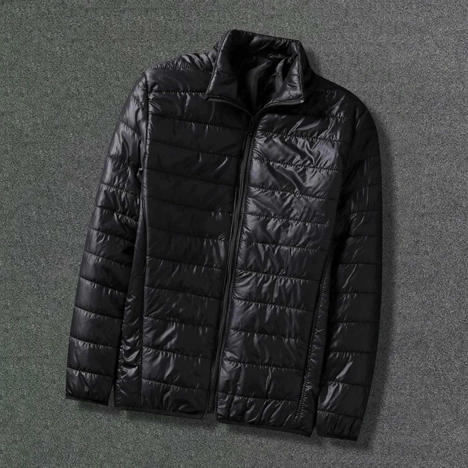 Mens Lightweight Down Jacket Packable Puffer Jacket Warm Insulated Padded Bubble Winter Coats Casual Puffy Outwear