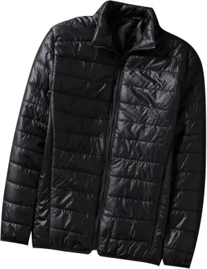 Mens Lightweight Down Jacket Packable Puffer Jacket Warm Insulated Padded Bubble Winter Coats Casual Puffy Outwear