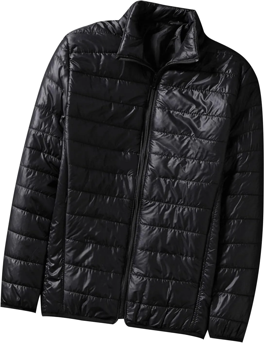 Mens Lightweight Down Jacket Packable Puffer Jacket Warm Insulated Padded Bubble Winter Coats Casual Puffy Outwear