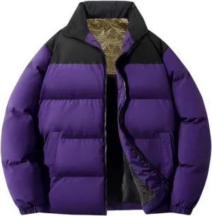 Mens Lightweight Packable Puffer Jacket Zip up Padded Coat Packable Down Jacket Hoodless Insulated for Travel Ski