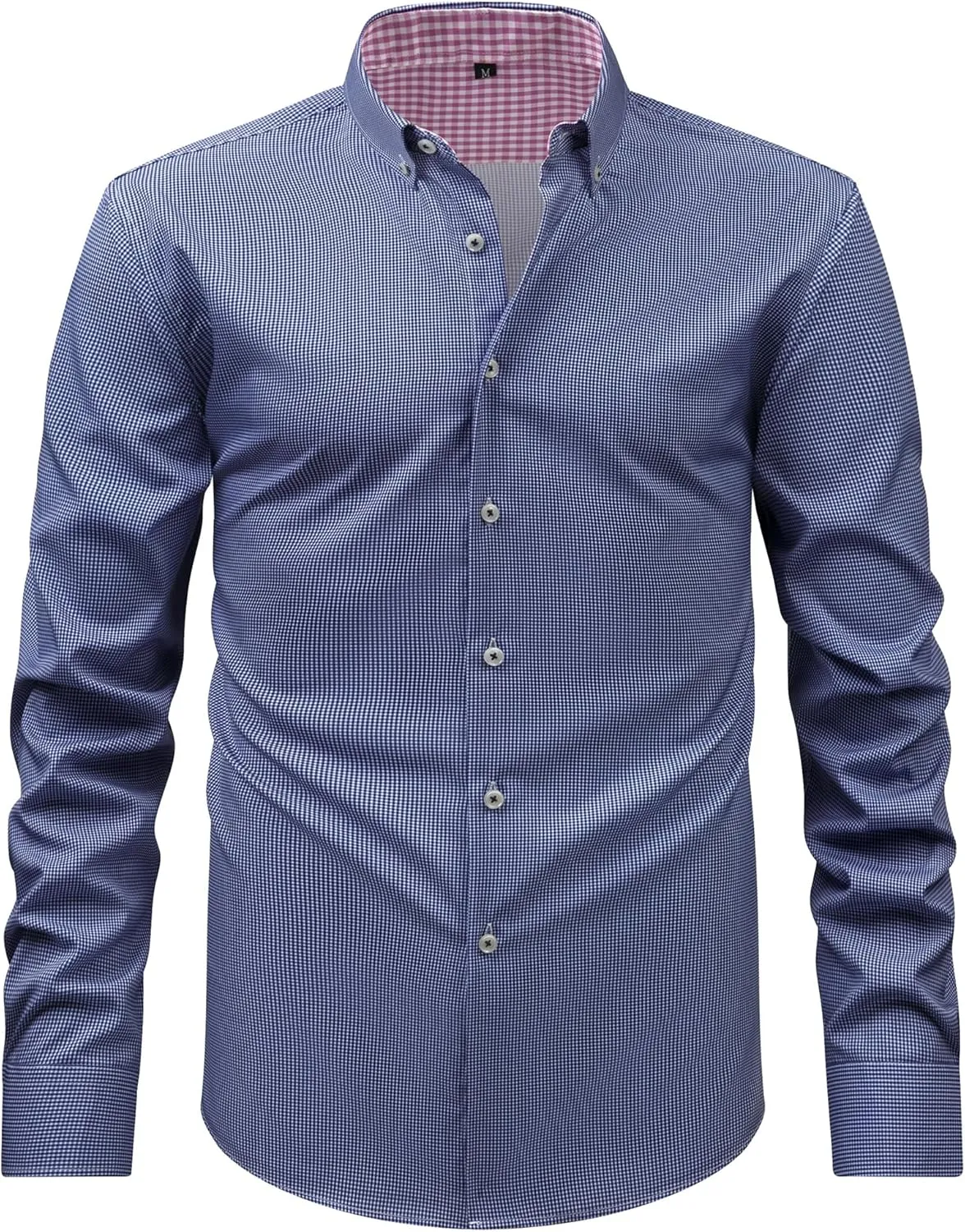 Men's Long Sleeve Plaid/Striped Shirts Casual Dress Shirt