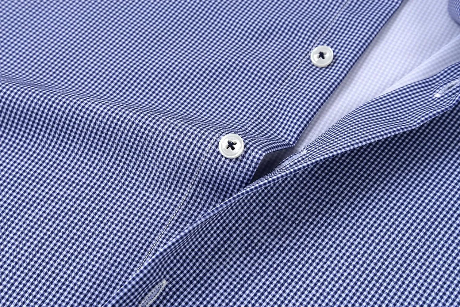 Men's Long Sleeve Plaid/Striped Shirts Casual Dress Shirt
